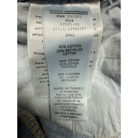 Good American Style GB999TFT Good Boy Jeans 32" Inseam Blue941 Women’s Size 4/27 - Picture 9 of 9